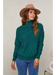 Soft Cashmere Golf w kolorze morskim rozmiar: 38/40. Niebieskie golfy damskie Soft Cashmere, bez wzorów, bez ramiączek. Za 120.93 zł.