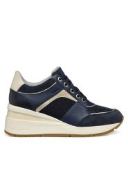 Geox Sneakersy D Zosma D558LA 085LY C4002 Granatowy. Niebieskie obuwie sportowe damskie Geox, z materiału, bez zapięcia. Za 359.99 zł.