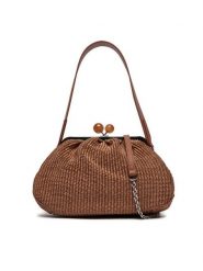 Weekend Max Mara Torebka Fortuna 2415511055 Brązowy. Brązowe torebki wieczorowe damskie Weekend Max Mara, bez wzorów, z materiału, bez dodatków. Za 1,649.00 zł.