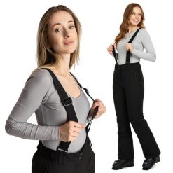 Spodnie narciarskie damskie KADVA Edge X Pants. Czarne spodnie sportowe damskie KADVA, bez wzorów, narciarskie. Za 199.99 zł.