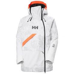 Damska kurtka narciarska z kapturem Helly Hansen Powchaser Asym. Szare kurtki sportowe damskie Helly Hansen, na zimę, bez wzorów, z kapturem. W wyprzedaży za 1,243.50 zł.