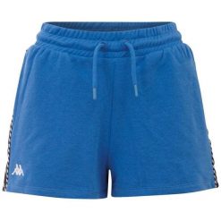 Spodenki damskie Kappa IRISHA niebieskie. Niebieskie spodenki sportowe damskie Kappa, s, bez wzorów, z bawełny, na fitness i siłownię. Za 39.90 zł.