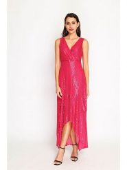 ASSUILI Sukienka w kolorze różowym rozmiar: 38. Różowe sukienki damskie Assuili, bez wzorów, klasyczne, bez ramiączek. Za 180.06 zł.