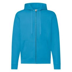 Klasyczna Kurtka Z Kapturem Dla Dorosłych Unisex. Niebieskie kurtki damskie Fruit of the Loom, m, bez wzorów, z kapturem. Za 135.99 zł.