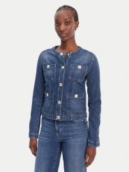 Liu Jo Kurtka jeansowa UA6260 D0275 Niebieski Regular Fit. Niebieskie kurtki damskie Liu Jo, bez wzorów, z bawełny, bez kaptura. Za 1,079.00 zł.