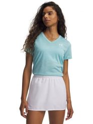 Under Armour Koszulka sportowa w kolorze turkusowym rozmiar: L. Niebieskie koszulki sportowe damskie Under Armour, l, bez wzorów, z materiału, bez ramiączek, outdoorowe. Za 69.95 zł.