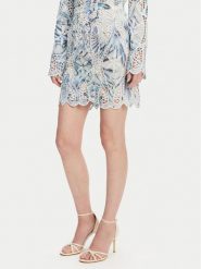 Guess Spódnica mini W5GD1T WHAD2 Niebieski Regular Fit. Niebieskie spódnice damskie Guess, m, z aplikacjami, z syntetyku, mini. Za 329.99 zł.