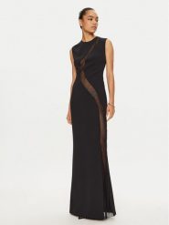 PINKO Sukienka wieczorowa Capezzana 102844 A1JR Czarny Regular Fit. Czarne sukienki damskie Pinko, bez wzorów, z syntetyku, wizytowe, bez ramiączek. Za 2,119.00 zł.