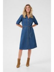 Cream Sukienka dżinsowa w kolorze niebieskim rozmiar: 40. Niebieskie sukienki damskie Cream, bez wzorów, z tkaniny, bez ramiączek. Za 208.99 zł.