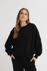 LEKKA BLUZA JESS CZARNA One size - Flawless. Czarne bluzy damskie Flawless, s, bez wzorów, z bawełny, bez kaptura. Za 340.00 zł.