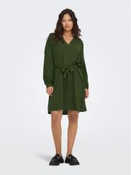 JDY Sukienka codzienna 15300554 Zielony Regular Fit. Zielone sukienki damskie JDY, bez wzorów, z syntetyku, bez ramiączek. Za 89.99 zł.