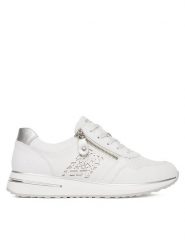 Remonte Sneakersy D1G00-80 Biały. Białe obuwie sportowe damskie Remonte, ze skóry, bez zapięcia. Za 257.99 zł.