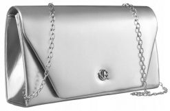 Elegancka kopertówka Rovicky R-XS006 srebrna. Szare torebki wieczorowe damskie ROVICKY, bez wzorów, z materiału, bez dodatków. Za 36.00 zł.