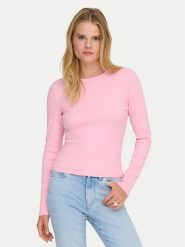 ONLY Bluzka Val 15371305 Różowy Regular Fit. Czerwone bluzki damskie Only, s, bez wzorów, z bawełny, bez kołnierzyka, bez ramiączek. Za 79.99 zł.