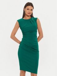 Rinascimento Sukienka koktajlowa CFC0119757003 Zielony Regular Fit. Zielone sukienki damskie Rinascimento, bez wzorów, z syntetyku, wizytowe, bez ramiączek. Za 269.99 zł.