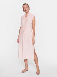 Boss Sukienka codzienna 50487497 Różowy Regular Fit. Czerwone sukienki damskie Boss, bez wzorów, z syntetyku, bez ramiączek. Za 679.99 zł.