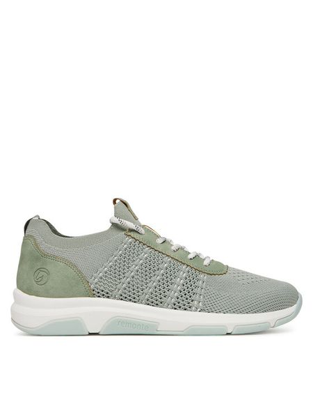 Remonte Sneakersy D1S05-52 Zielony. Zielone obuwie sportowe damskie Remonte, z materiału, bez zapięcia. Za 349.99 zł.