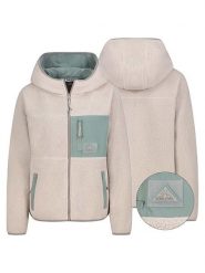 Sublevel Kurtka polarowa w kolorze kremowo-miętowym rozmiar: S. Brązowe kurtki damskie Sublevel, s, bez wzorów, z polaru, bez kaptura. Za 136.13 zł.