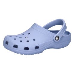 Klapki Crocs Classic Sabot U Dorośli. Niebieskie klapki damskie Crocs, bez wzorów, z materiału, bez obcasa, bez zapięcia. Za 314.99 zł.