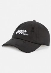 Galway Distressed Czapka - Czarny. Czarne czapki damskie GORILLA WEAR, bez wzorów, z bawełny. Za 214.00 zł.