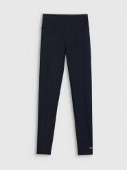 4F Legginsy do pływania i sportów wodnych z filtrem UPF50+ damskie - czarne S. Czarne legginsy damskie 4F, l, bez wzorów, z dzianiny. Za 129.99 zł.