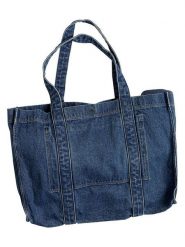 MOSS COPENHAGEN Shopper bag "Dylan" w kolorze granatowym - 52 x 36 x 10 cm rozmiar: onesize. Niebieskie shopper bag Moss Copenhagen, bez wzorów, z bawełny, na ramię, bez dodatków. Za 179.64 zł.