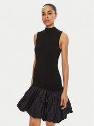 ROTATE Sukienka koktajlowa 113620 Czarny Slim Fit. Czarne sukienki damskie ROTATE, bez wzorów, z syntetyku, wizytowe, bez ramiączek. Za 829.99 zł.