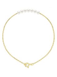 Mitzuko Złota bransoletka z perłami rozmiar: onesize. Białe bransoletki damskie Mitzuko, złote. Za 339.99 zł.