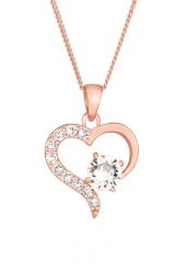 Elli Damy kochają serce z kryształami w srebra próby 925 Naszyjniki 1 ct Damski. Naszyjniki damskie Elli, z kryształem, srebrne. Za 288.99 zł.