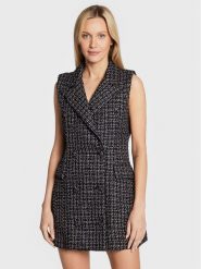 Glamorous Sukienka dzianinowa CK6798 Czarny Regular Fit. Czarne sukienki damskie Glamorous, bez wzorów, z dzianiny, bez ramiączek. Za 229.99 zł.