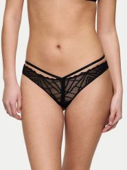 Triumph Stringi That Night In Vegas 10224867 Czarny. Czarne stringi Triumph, bez wzorów, z syntetyku. Za 69.99 zł.