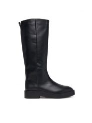 Calvin Klein Kozaki Conc Welt High Boot Lth HW0HW03213 Czarny. Czarne kozaki damskie Calvin Klein, ze skóry, bez obcasa, na płaskiej podeszwie, bez zapięcia. Za 1,099.00 zł.