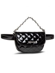 DeeZee Saszetka nerka RC18473 Czarny. Czarne nerki i saszetki damskie DeeZee, bez wzorów, ze skóry. Za 40.49 zł.