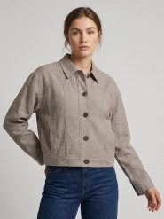 MOSS COPENHAGEN Kurtka koszulowa "Viana" w kolorze szarobrązowym rozmiar: XL. Brązowe kurtki damskie Moss Copenhagen, xl, bez wzorów, bez kaptura. Za 184.02 zł.