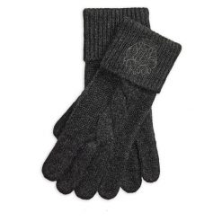 Rękawiczki LAUREN RALPH LAUREN. Szare rękawiczki damskie Lauren Ralph Lauren, bez wzorów, z dzianiny. Za 329.99 zł.