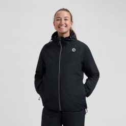 Kurtka przeciwdeszczowa Rogelli Commuter Core. Czarne kurtki damskie Rogelli, l, bez wzorów, bez kaptura. Za 253.45 zł.