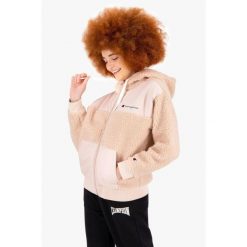 Bluza sportowa damska Champion Hooded Full Zip Sweat. Brązowe bluzy damskie Champion, m, bez wzorów, z kapturem. Za 277.00 zł.