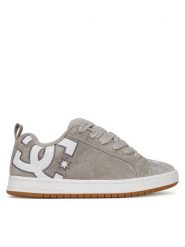 DC Sneakersy V5-10116 Szary. Szare obuwie sportowe damskie DC, ze skóry, bez zapięcia. Za 249.99 zł.