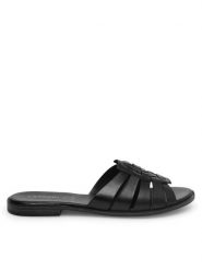 Lasocki Klapki WI23-AGA-09 Czarny. Czarne klapki damskie Lasocki, bez wzorów, ze skóry, bez obcasa, bez zapięcia. Za 97.99 zł.