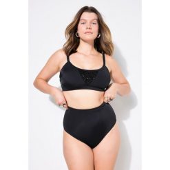 Damskie Figi od bikini figi wysoki stan. Czarne bikini Ulla Popken, bez wzorów, z elastanu. Za 93.99 zł.