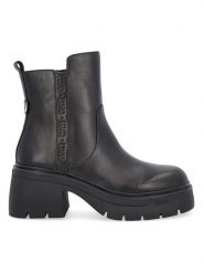 Liu Jo Skórzane botki w kolorze czarnym rozmiar: 40. Czarne botki damskie Liu Jo, ze skóry, eleganckie, bez obcasa, bez zapięcia. Za 368.96 zł.