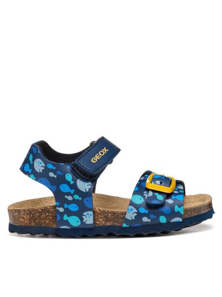 Geox Sandały B Chalki B922QA 4 C0657 S Granatowy. Niebieskie sandały chłopięce Geox, ze skóry, bez zapięcia. Za 199.99 zł.