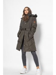 Northwood Płaszcz zimowy w kolorze khaki rozmiar: S. Brązowe płaszcze damskie Northwood, na zimę, s, z aplikacjami, z puchu, bez kaptura. Za 198.70 zł.