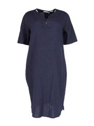 Gerry Weber Lniana sukienka w kolorze granatowym rozmiar: 36. Niebieskie sukienki damskie Gerry Weber, bez wzorów, ze lnu, bez ramiączek. Za 149.66 zł.