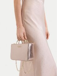 Nine West Torebka CEO-Astor Vibe-KY323-1 Złoty. Żółte kuferki damskie Nine West, bez wzorów, z materiału, bez dodatków. Za 199.99 zł.