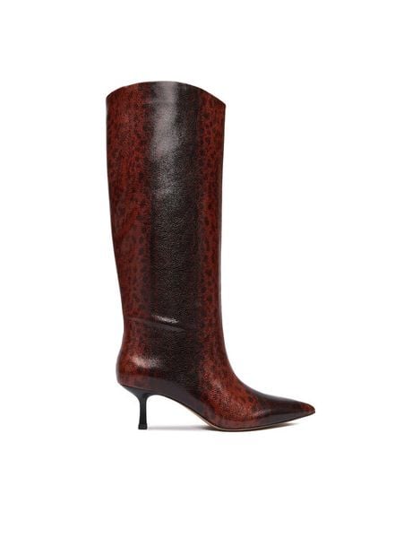 Aldo Kozaki Selora 14135938 Brązowy. Brązowe kozaki damskie ALDO, ze skóry, bez obcasa, na szpilce, bez zapięcia. Za 429.99 zł.