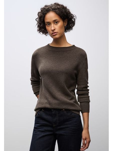 Cecil Sweter w kolorze ciemnobrązowym rozmiar: 42. Brązowe swetry klasyczne damskie Cecil, bez kołnierzyka. Za 126.75 zł.