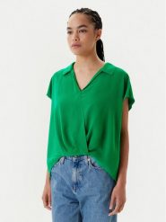 Calvin Klein Bluzka LV044C199G Zielony Regular Fit. Zielone bluzki damskie Calvin Klein, xs, bez wzorów, z syntetyku, bez kołnierzyka, bez ramiączek. Za 239.99 zł.