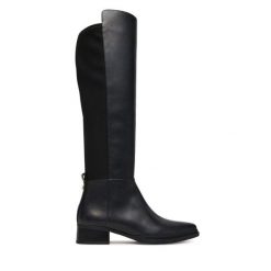 Muszkieterki MICHAEL Michael Kors. Czarne kozaki damskie MICHAEL Michael Kors, bez obcasa, na płaskiej podeszwie, bez zapięcia. Za 879.99 zł.