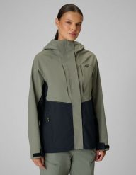 4F Kurtka trekkingowa membrana 10000 damska - khaki XXL. Brązowe kurtki damskie 4F, xxl, bez wzorów, bez kaptura. Za 399.99 zł.